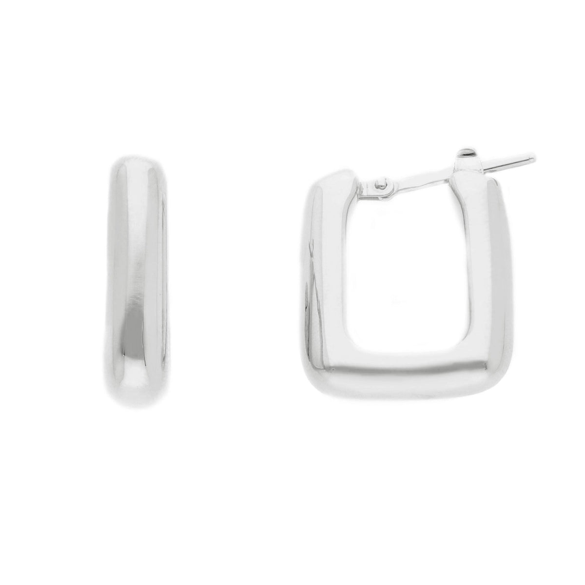 Electroforming Hoop Earrings in 18kt White Gold, 1.6 cm