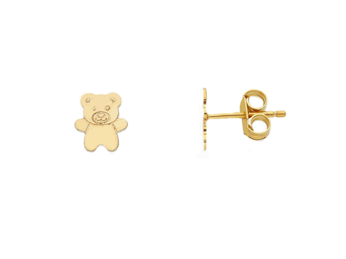 Bear Earrings in 18kt Yellow Gold