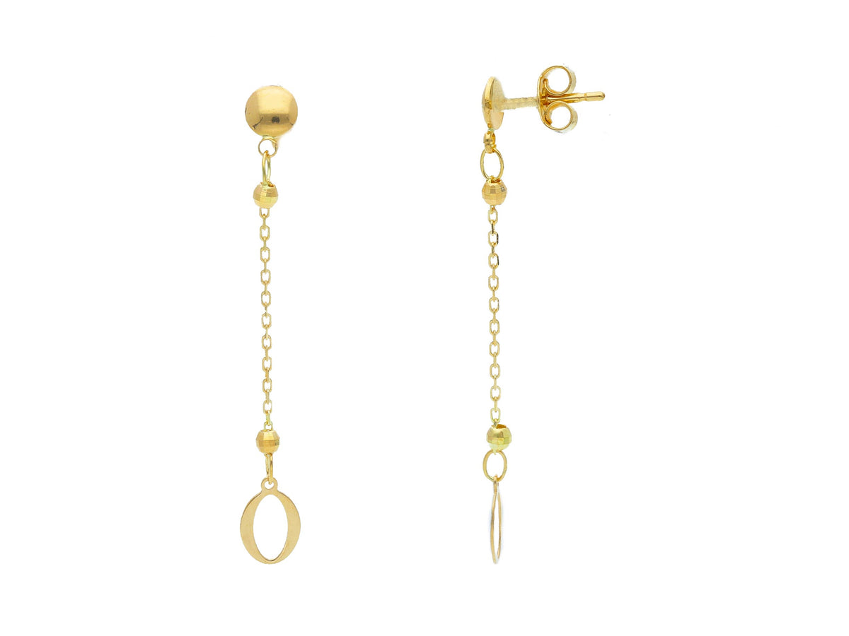 Maiocchi Gold 18kt Yellow Gold Pendant Earrings