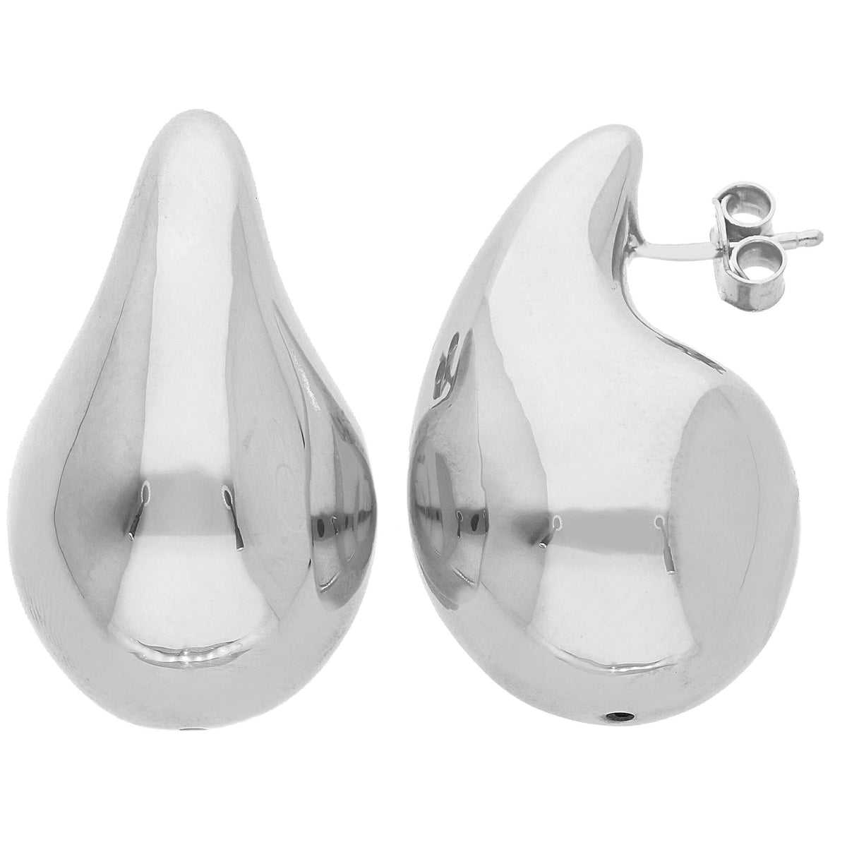 Maiocchi Silver Drop Earrings in Golden Silver