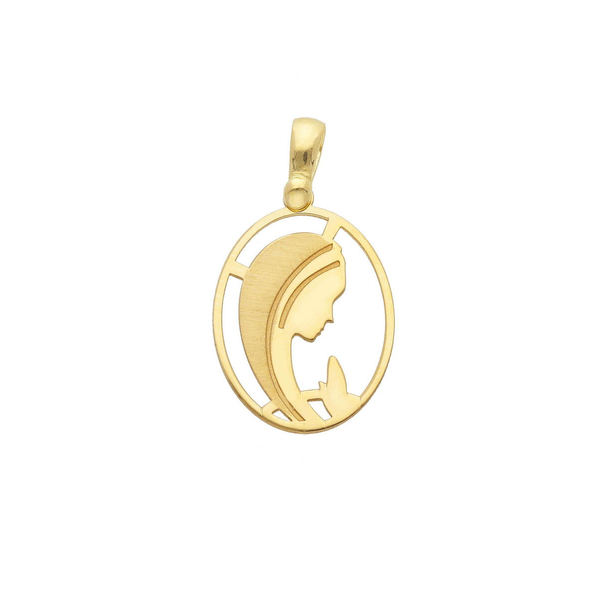MaDonna Silhouette Medal in 18kt Yellow Gold