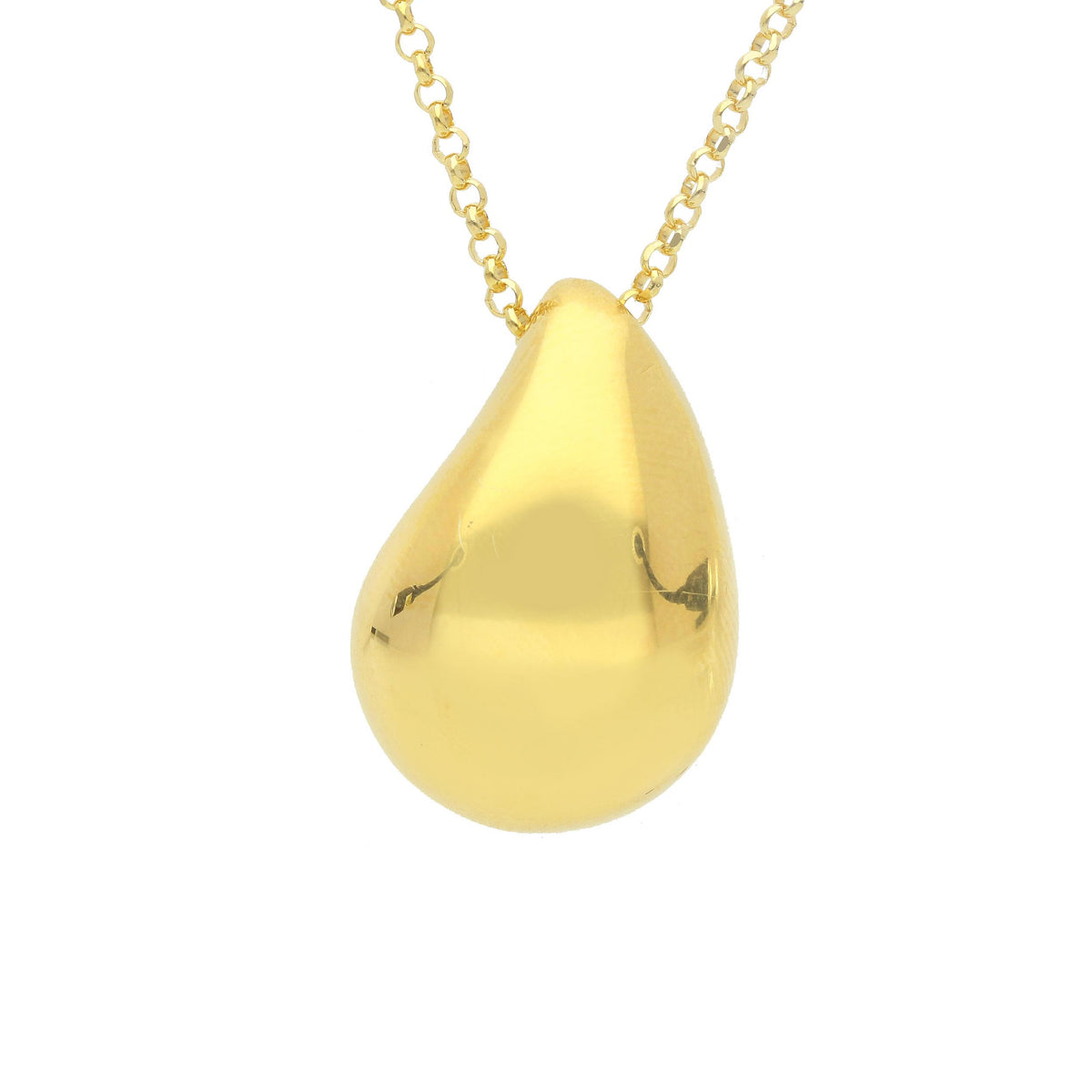 Maiocchi Silver Small Golden Silver Teardrop Choker