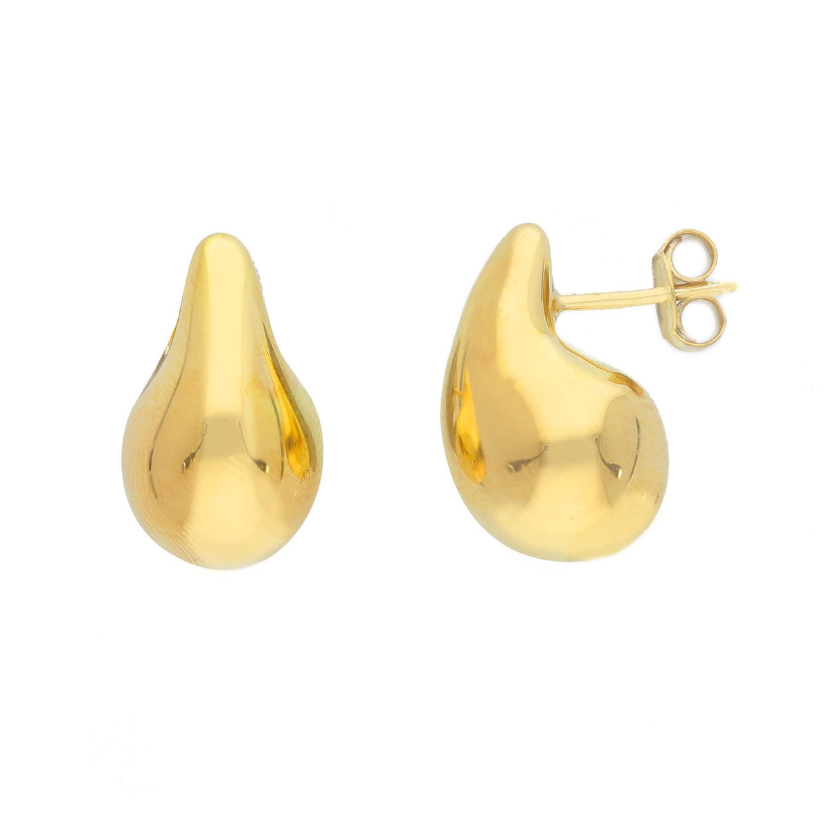 Maiocchi Silver Drop Earrings in Golden Silver