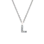  Initial M Choker Necklace with Diamonds ct 0.36