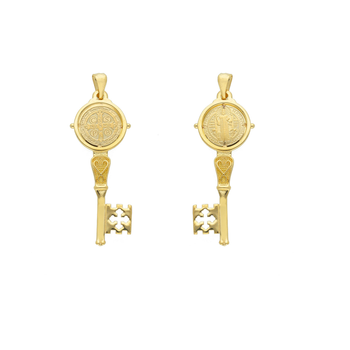 Cross in 18kt Yellow Gold and Zircons