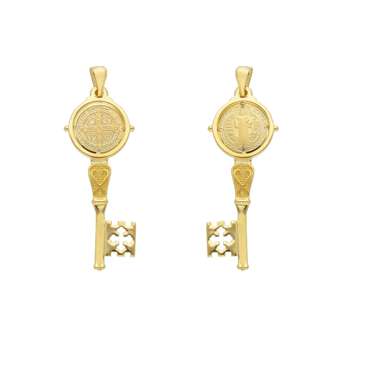 Cross in 18kt Yellow Gold and Zircons