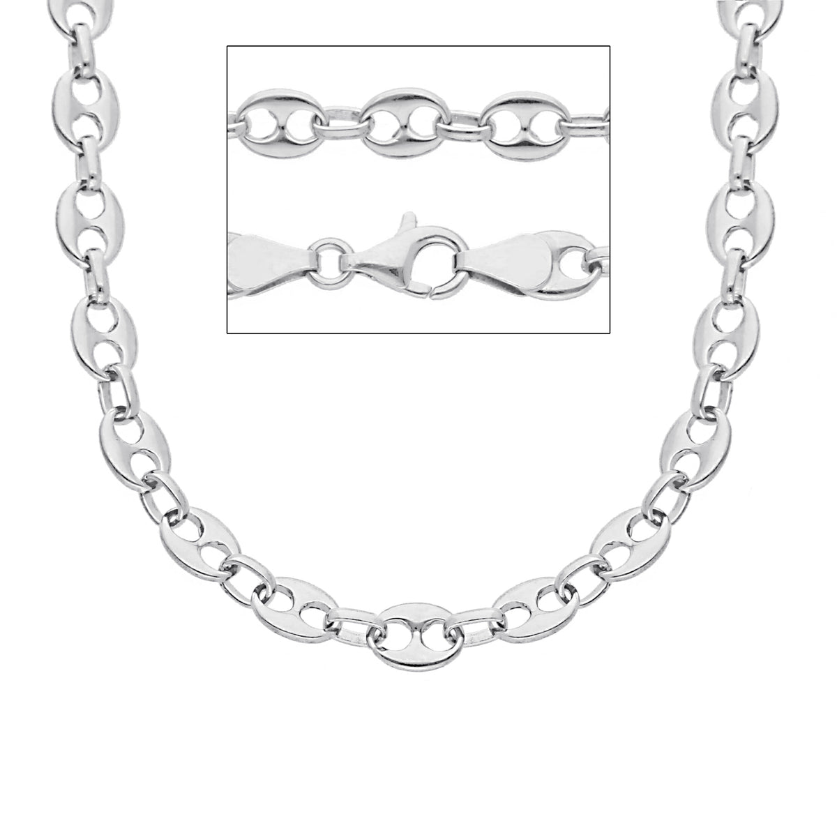 Maiocchi Silver Collana Maglia Marina Argento