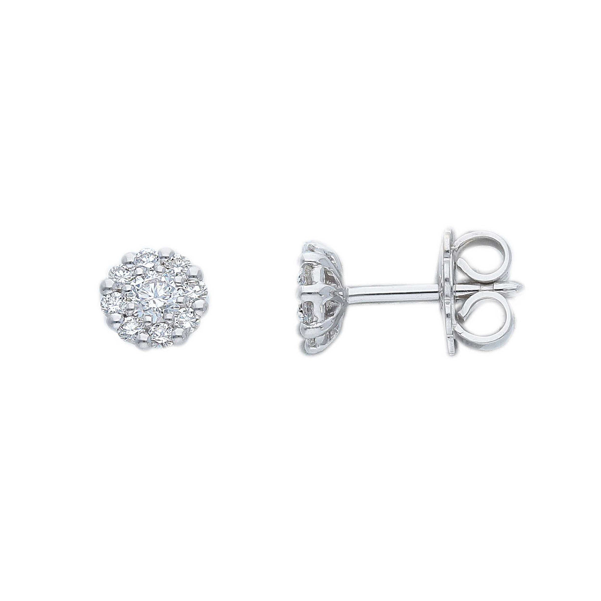 Light spot earrings with 0.46 ct diamonds