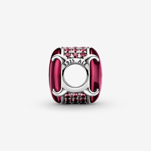 Pandora Charm Pietra Cabochon Ovale Fucsia 799309C01
