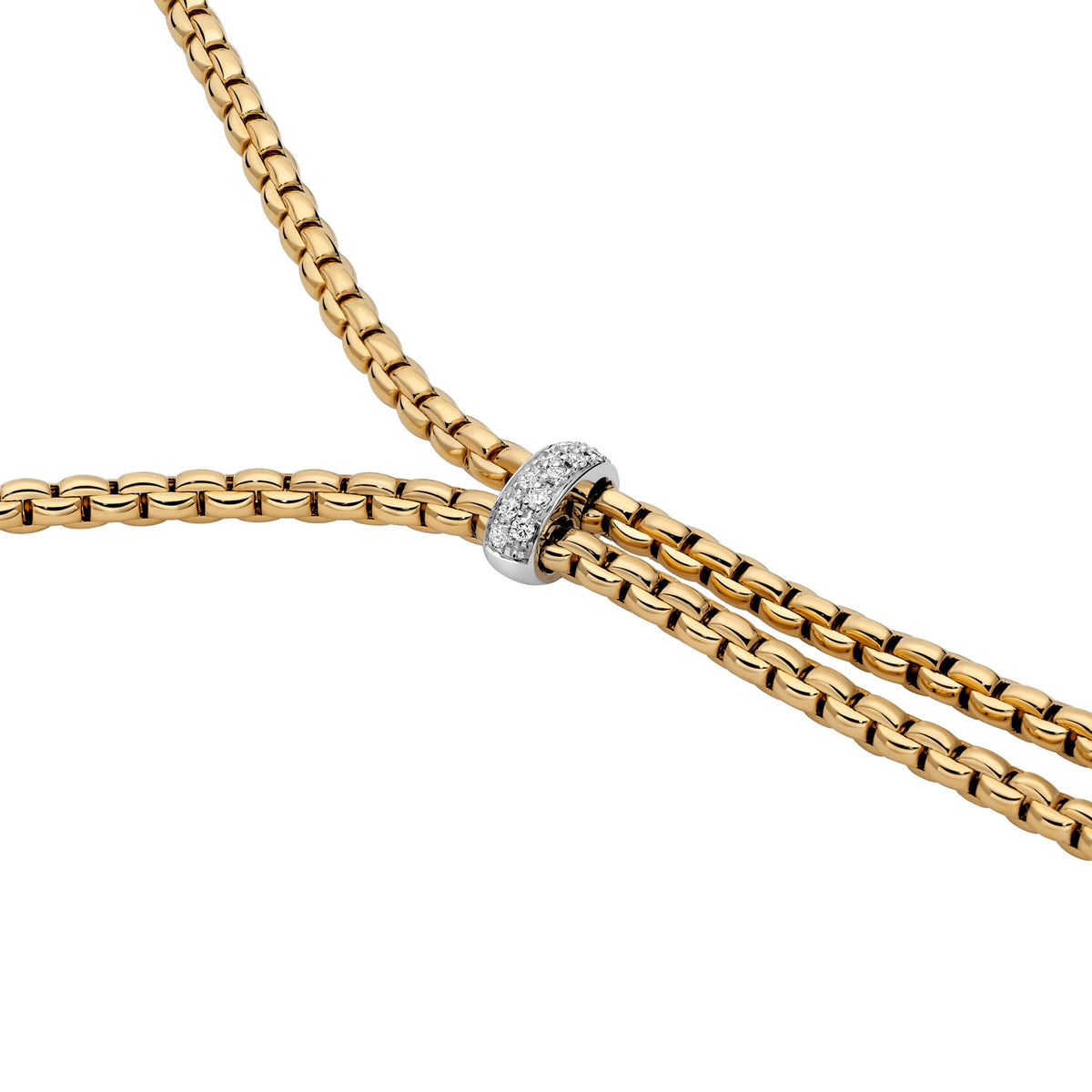 Fope Maori Necklace Yellow Gold and Diamonds 809BBR