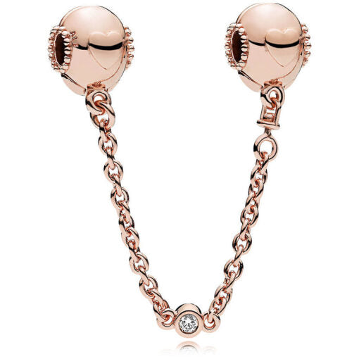 Pandora Embossed Hearts Safety Chain 787636CZ-05