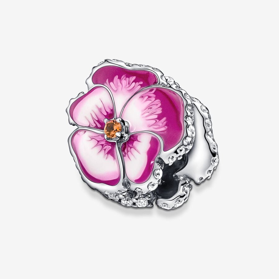 Pandora Charm Pansy Pink 790777C01