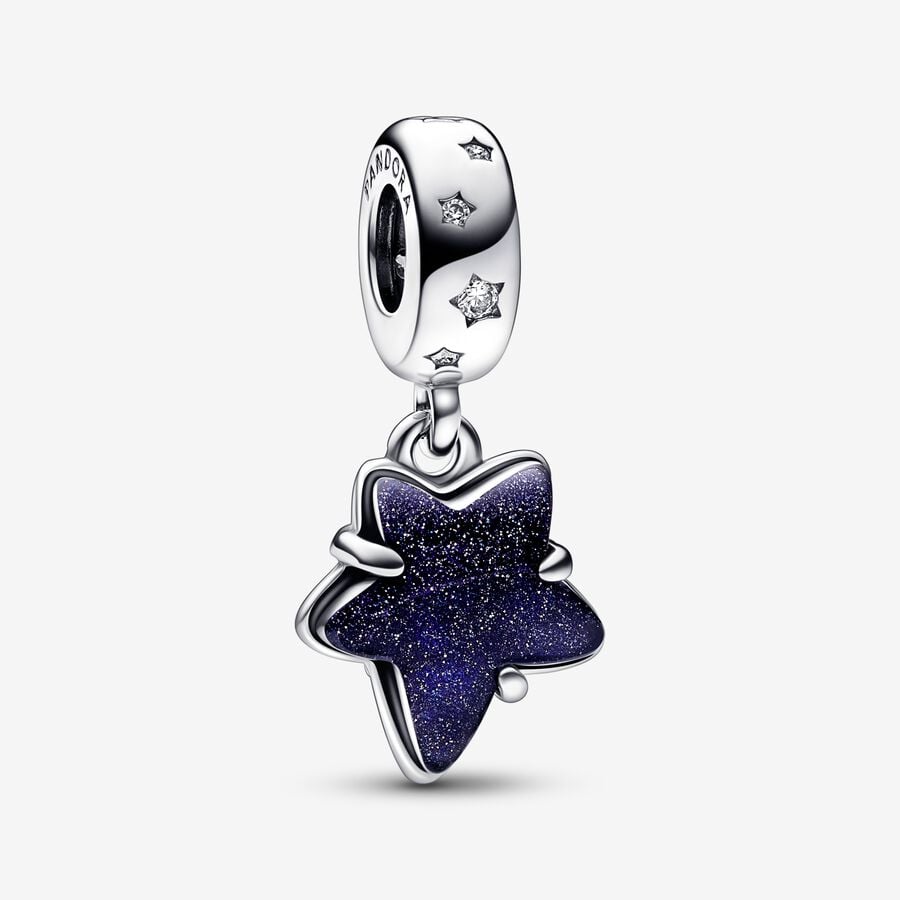 Pandora Charm Stella Blu Vetro di Murano 792368C01