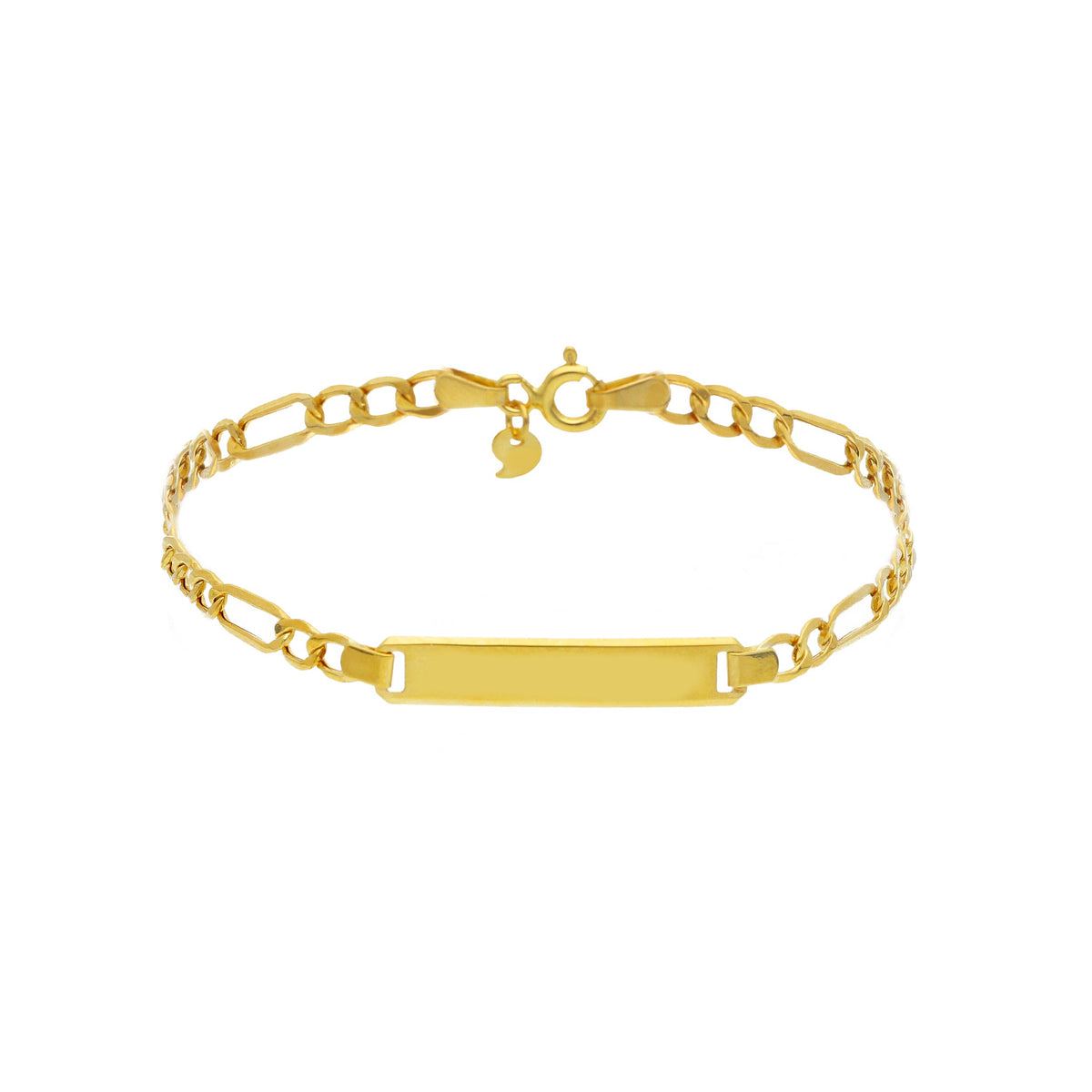 Bracciale 3 + 1 con Piastra Oro Giallo 9kt 21 cm