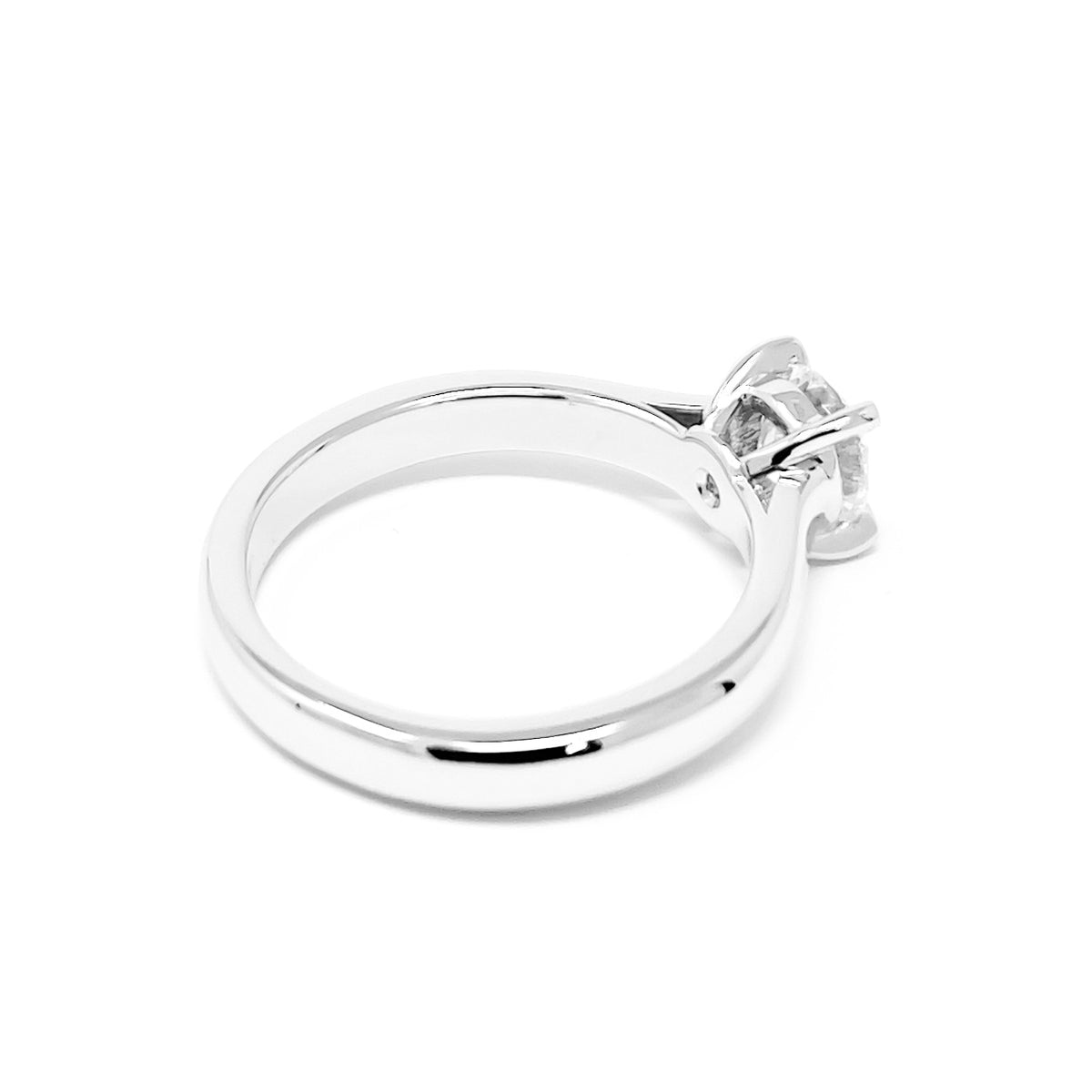 Maiocchi Milano Anello Solitario Oro Bianco e Diamante ct 0,80 E VVS2 GIA