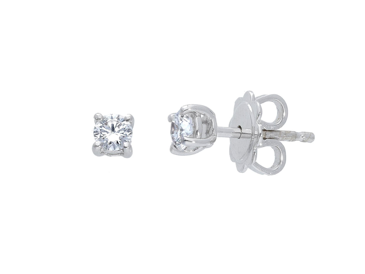 Light spot earrings with diamonds 0.32 ct G SI