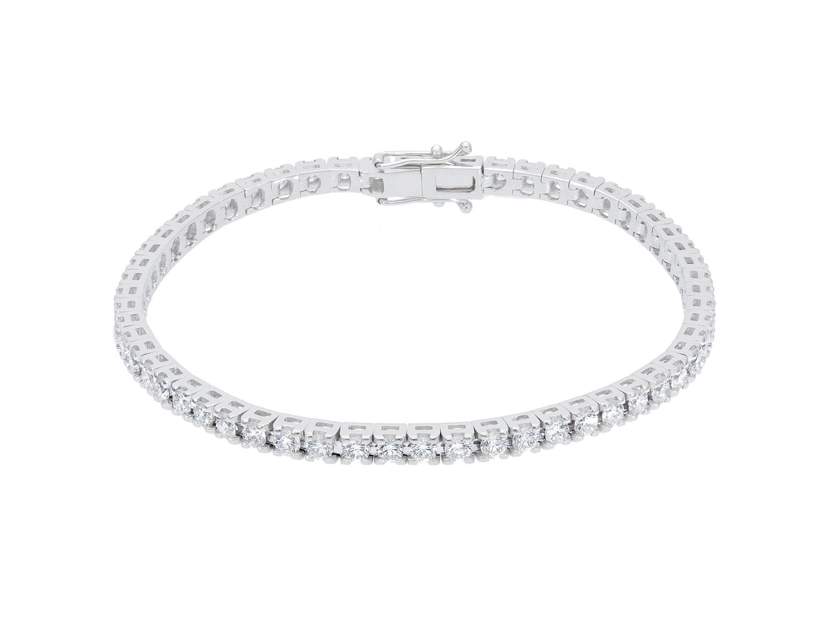 Maiocchi Milano Bracciale Tennis Oro Bianco e Diamanti ct. 3,40 G