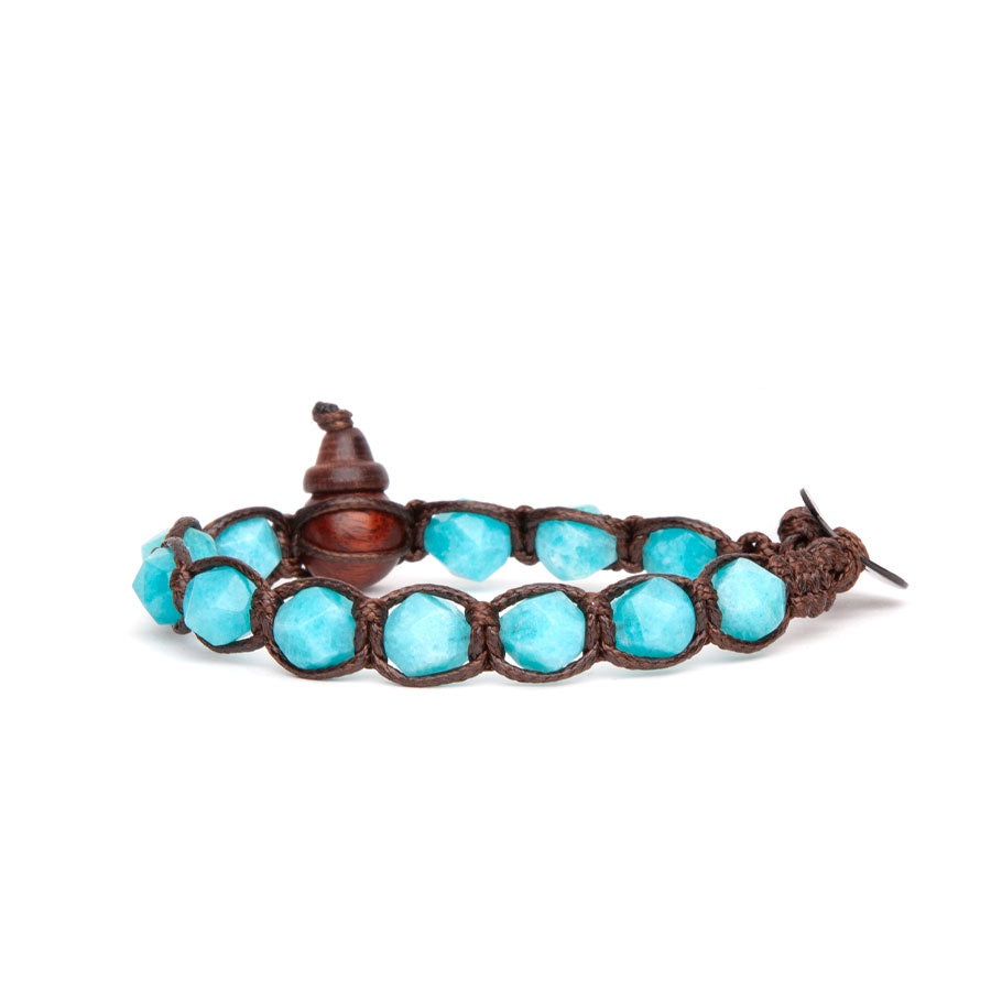 Tamashii Bracelet Diamond Cut Jade Green Water BHS911-200
