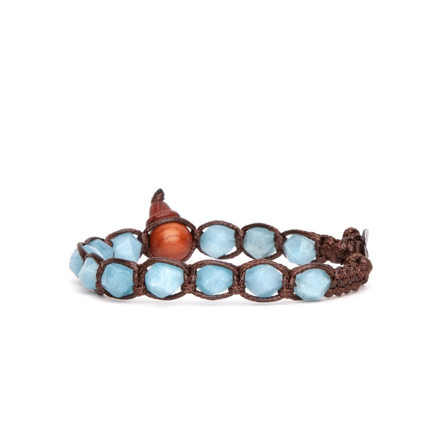 Tamashii Diamond Cut Ocean Agate Bracelet BHS911-31