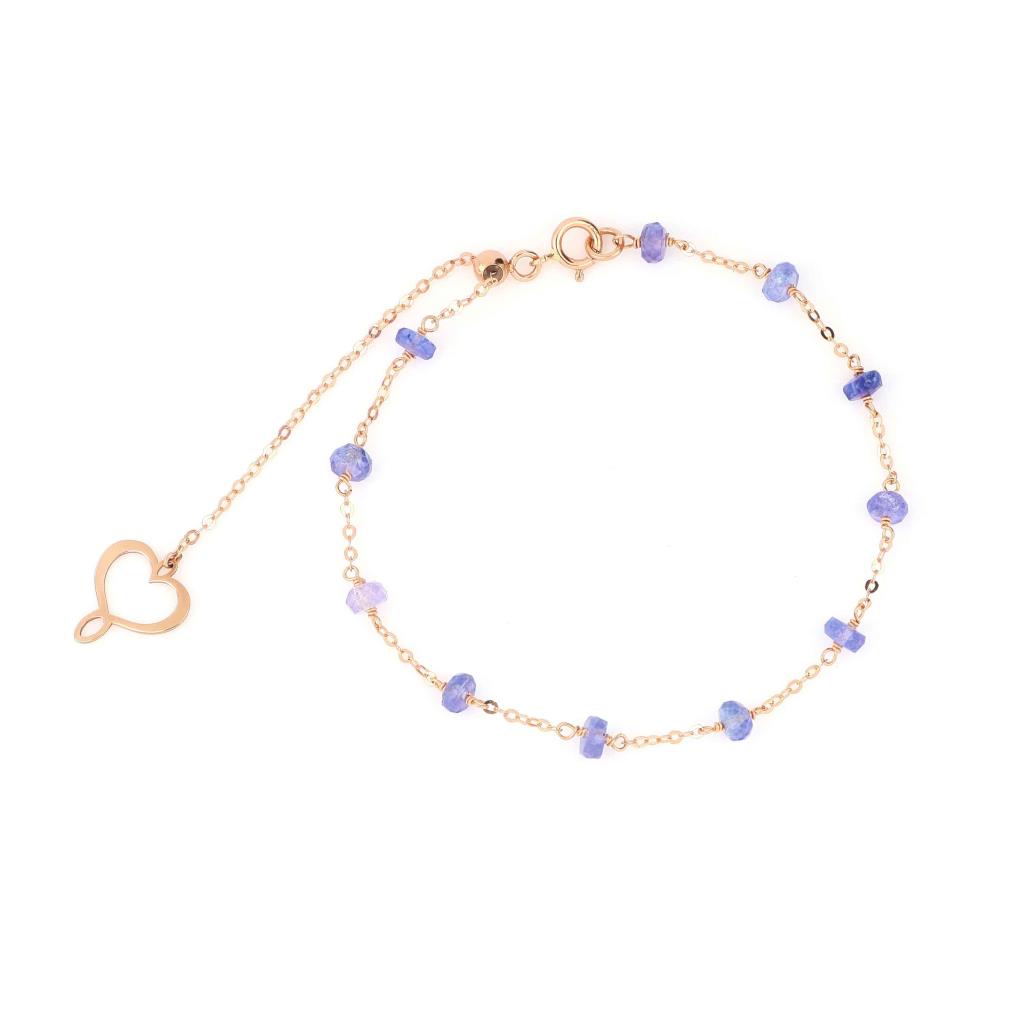 Maman et Sophie bracciale in oro rosa 18kt con Tanzaniti BPPTATA