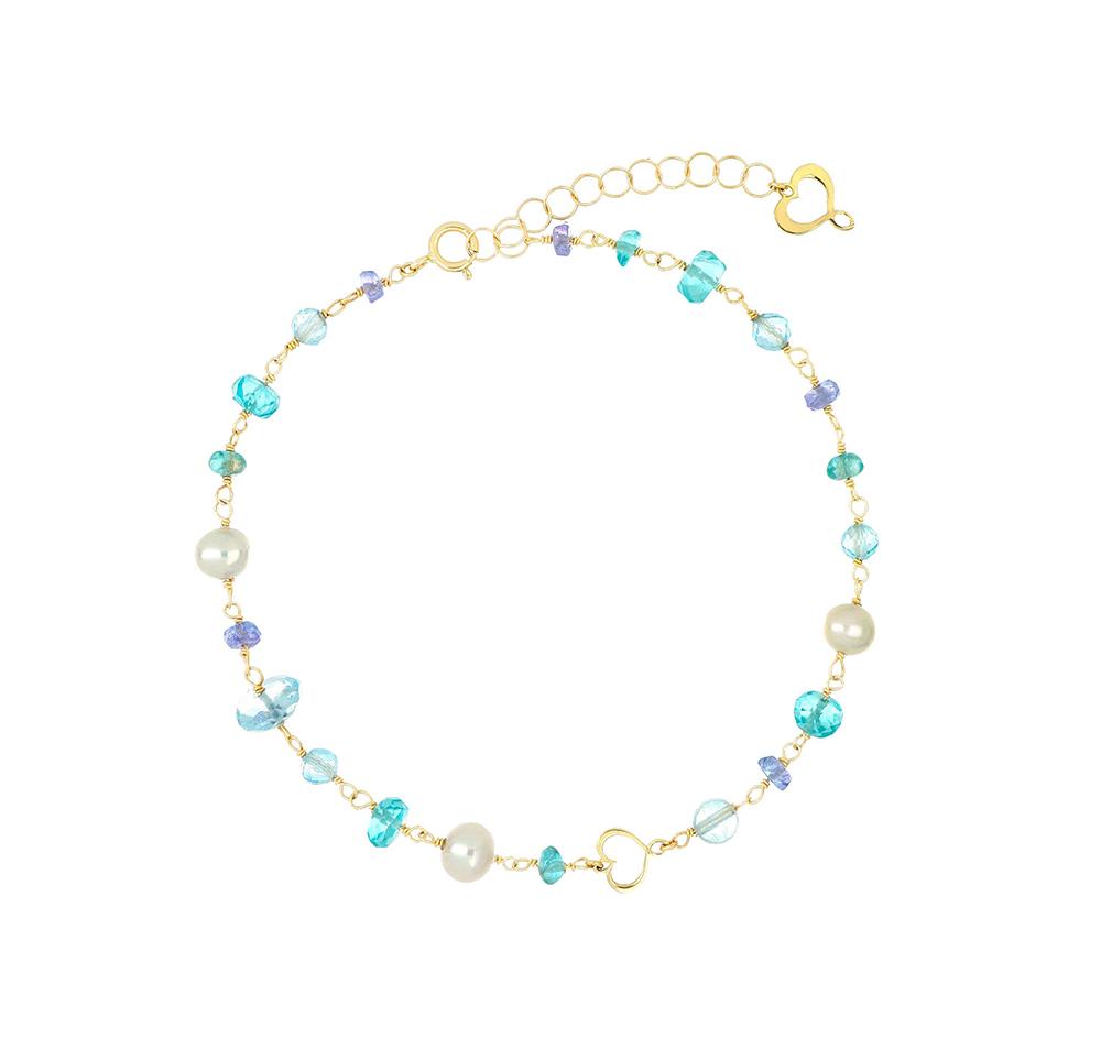 Maman et Sophie bracelet in 18kt yellow gold Nuvole Azzurro