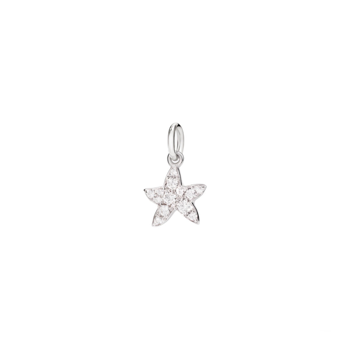 Dodo Precious Star Charm in 18kt White Gold and Diamonds