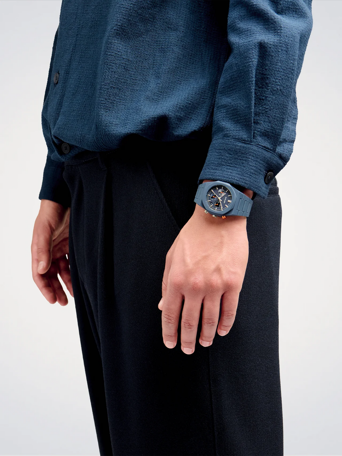 D1 Milano Polychrono 40,5 MM Neptune Blue D1-PHBJ09