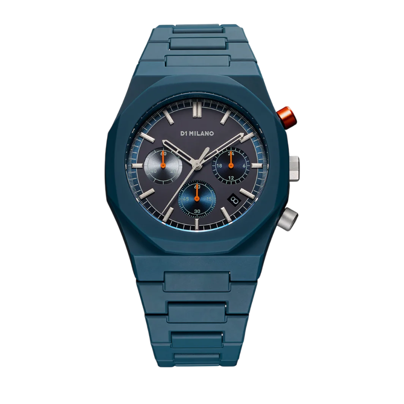 D1 Milano Polychrono 40,5 MM Neptune Blue D1-PHBJ09