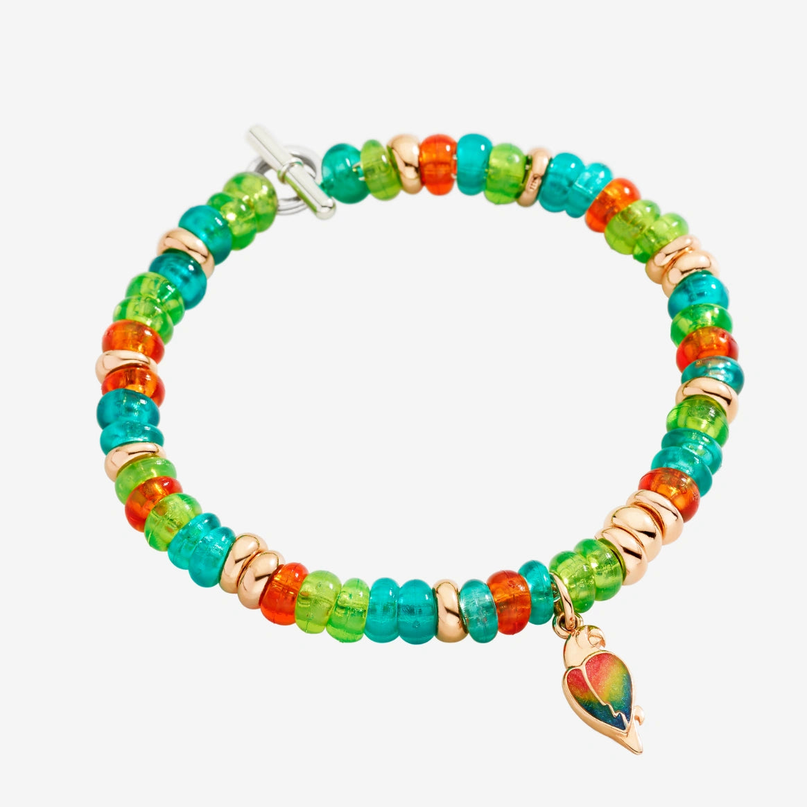 Dodo Bracciale Rondelle Argento 925 Dorato e Plastica Riciclata