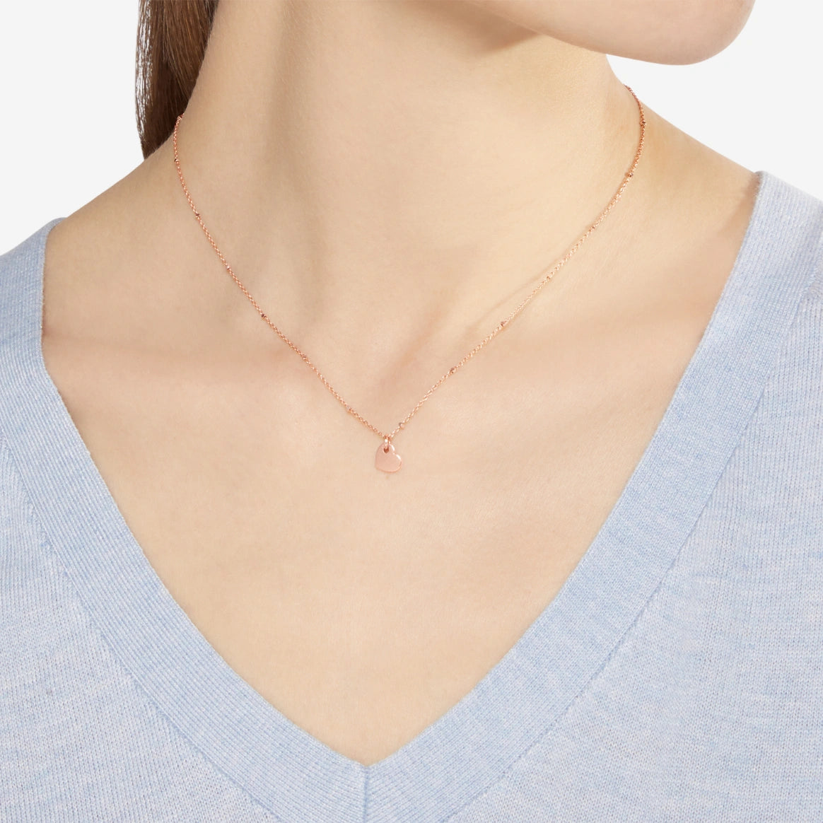 Dodo Mini Heart Necklace 9kt Rose Gold