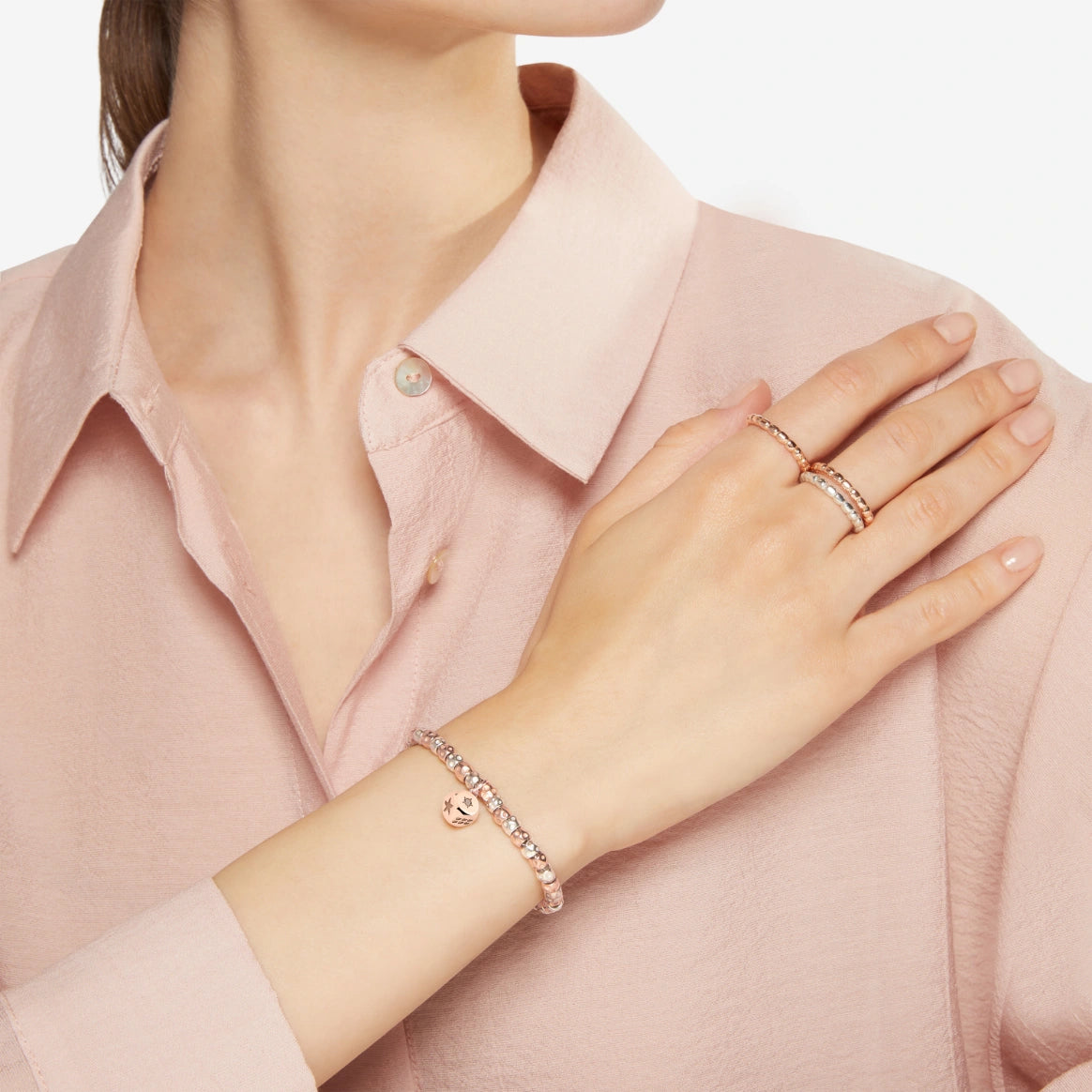 Dodo Nut Charm in 9kt Rose Gold and Brown Diamond