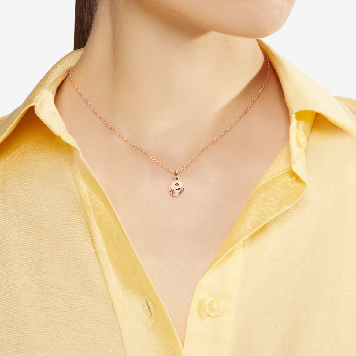 Dodo Nut Charm in 9kt Rose Gold and Brown Diamond