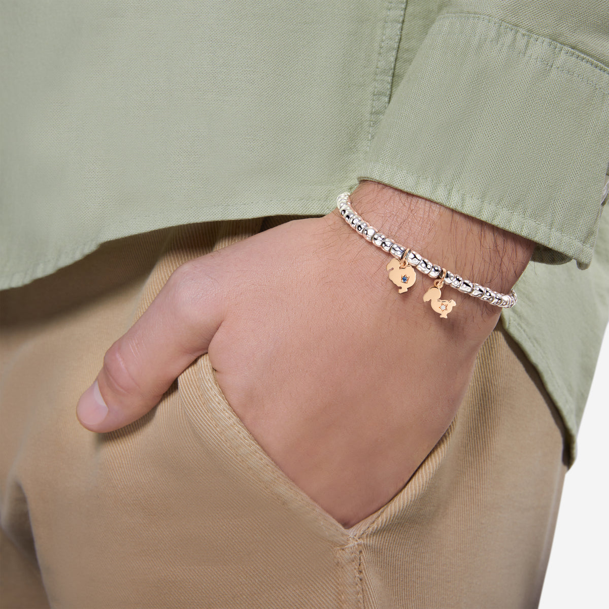 Dodo Dodo Charm in 9kt Rose Gold and Blue Sapphire Limited Edition