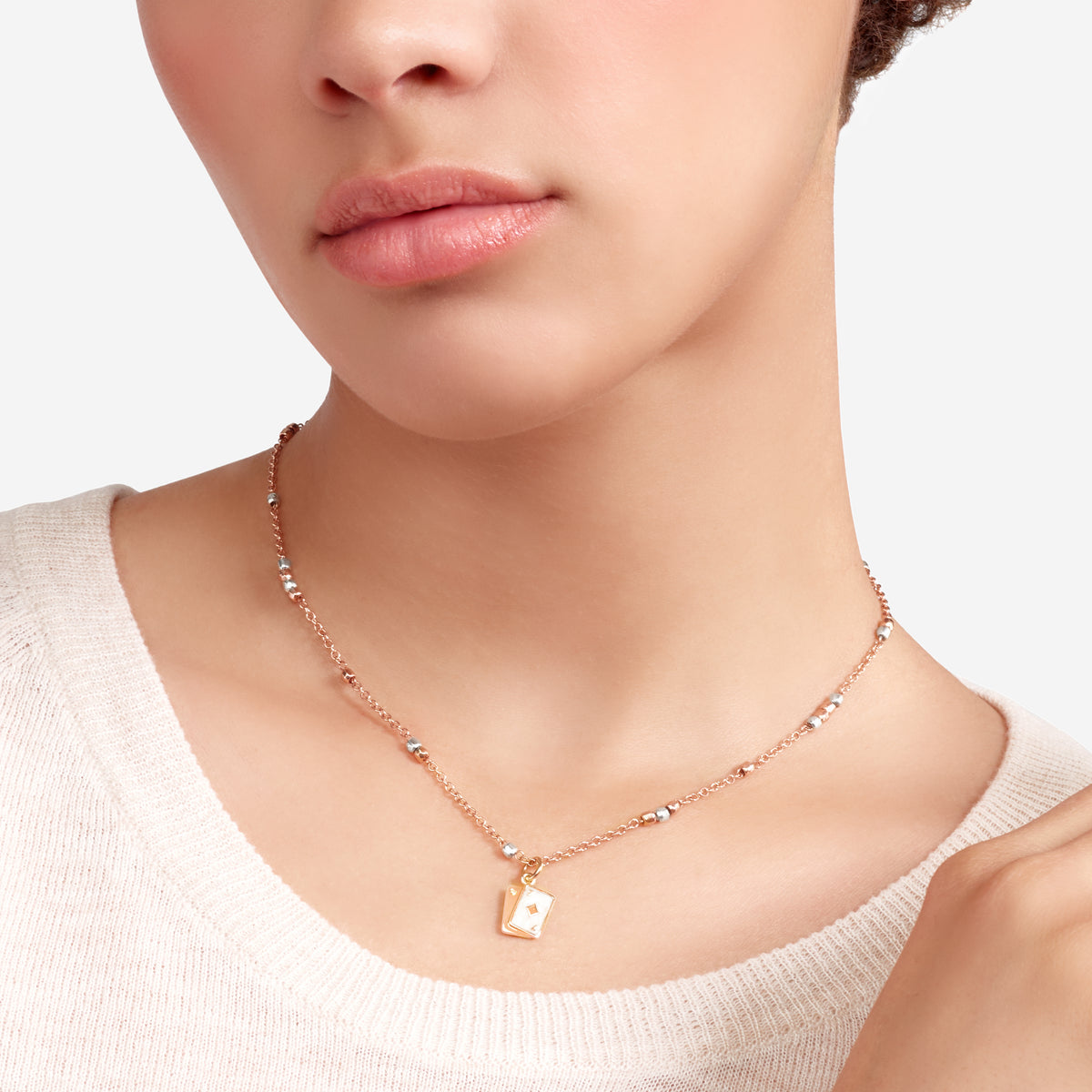 Dodo Mini Heart Necklace 9kt Rose Gold