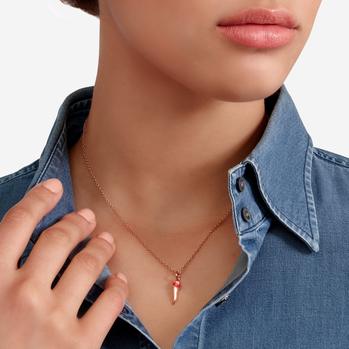 Dodo Mini Heart Necklace 9kt Rose Gold