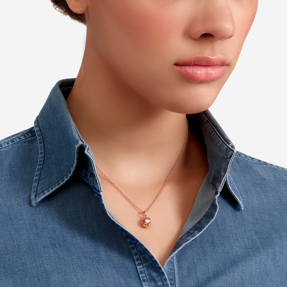 Dodo Mini Heart Necklace 9kt Rose Gold