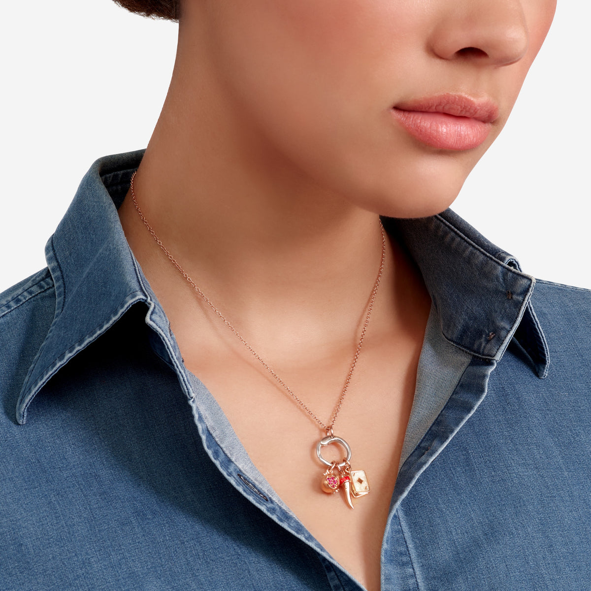 Dodo Mini Heart Necklace 9kt Rose Gold