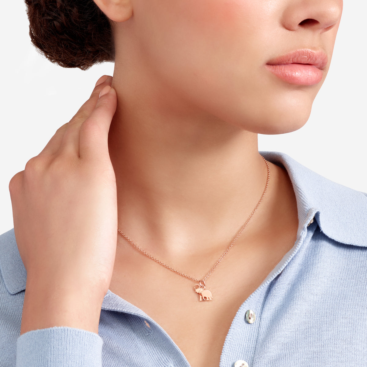 Dodo Mini Heart Necklace 9kt Rose Gold