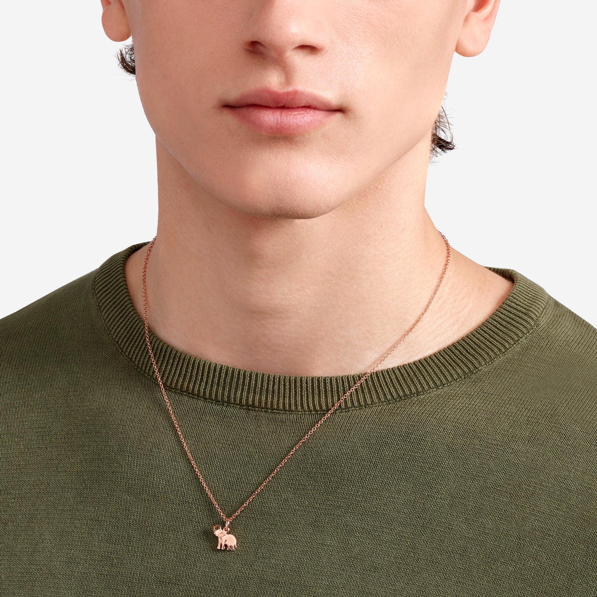 Dodo Mini Heart Necklace 9kt Rose Gold