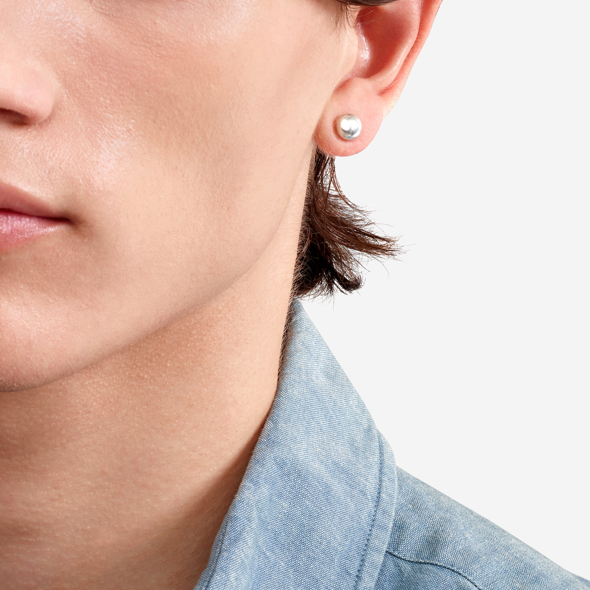 Dodo Nugget Earring in 9kt Rose Gold and Silver