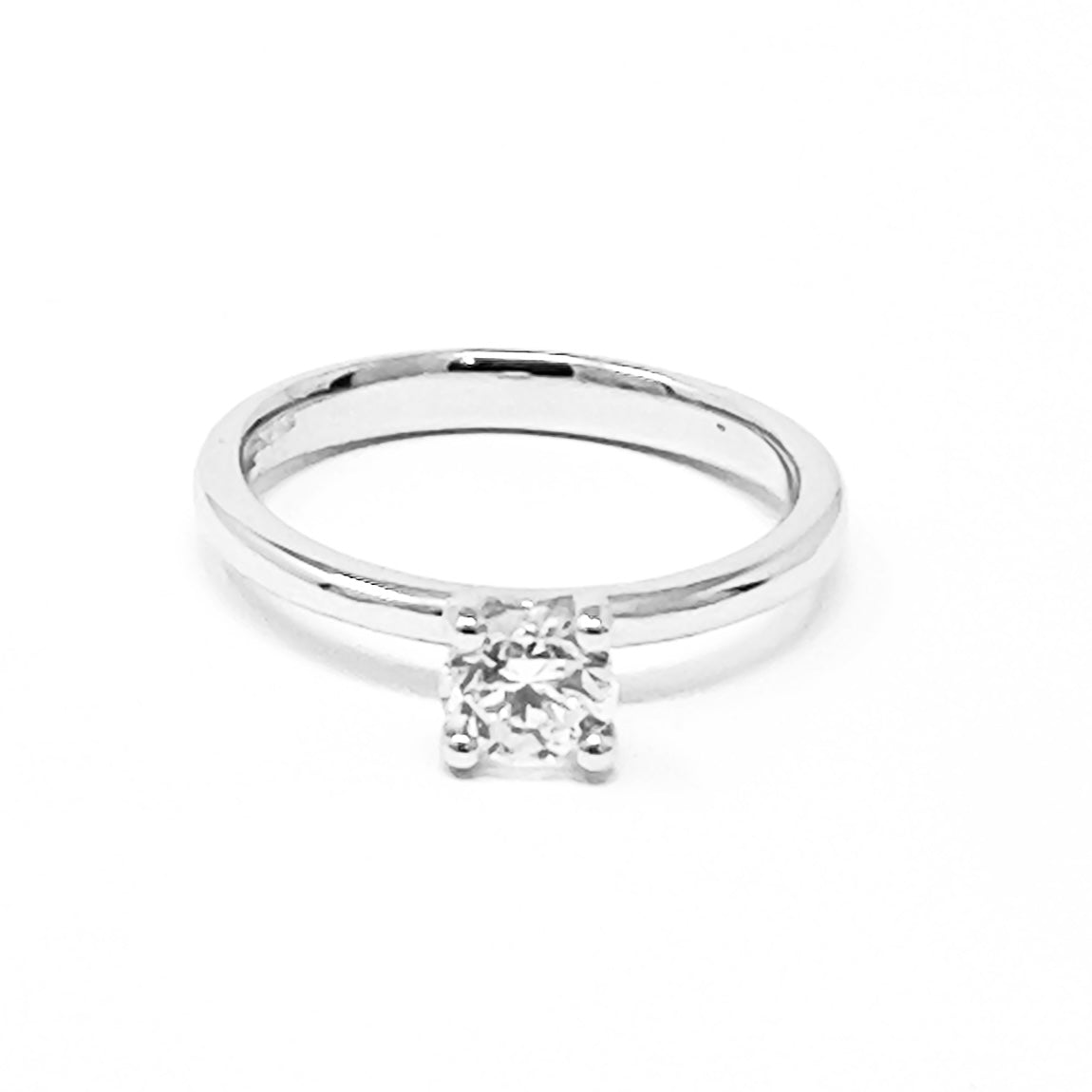 Maiocchi Milano Anello Solitario Oro Bianco e Diamante ct 0,51 E VVS1