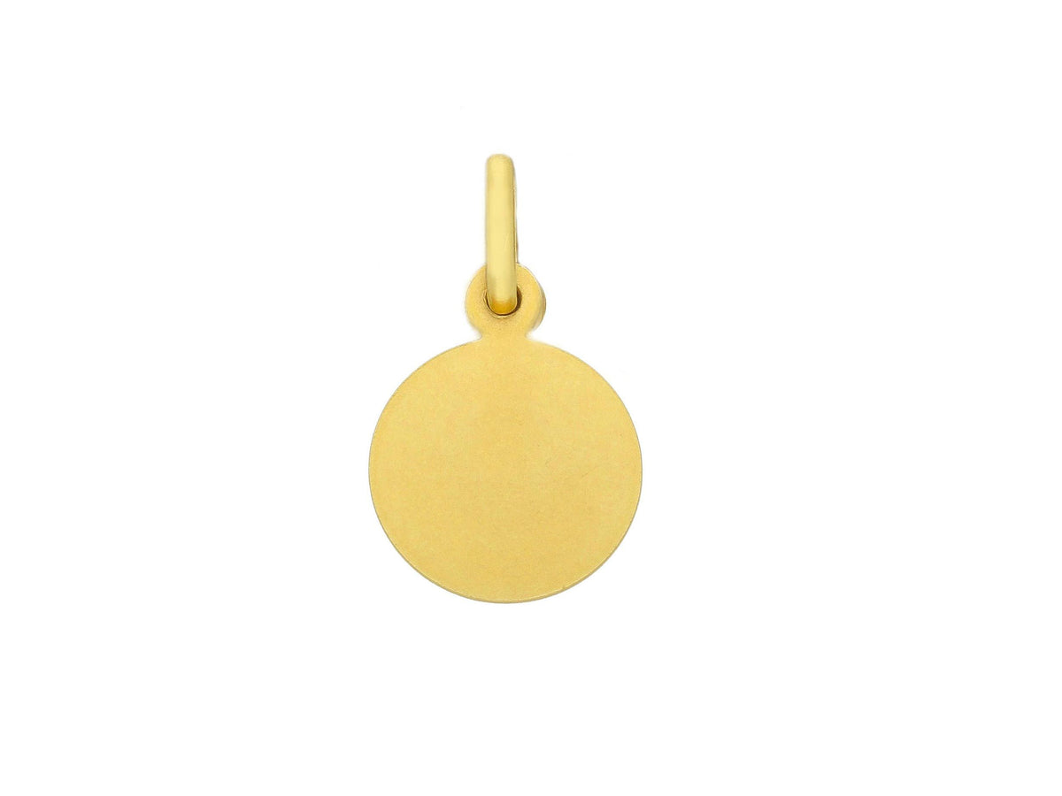 Madonna of Lourdes medal in 18kt yellow gold mm. 11