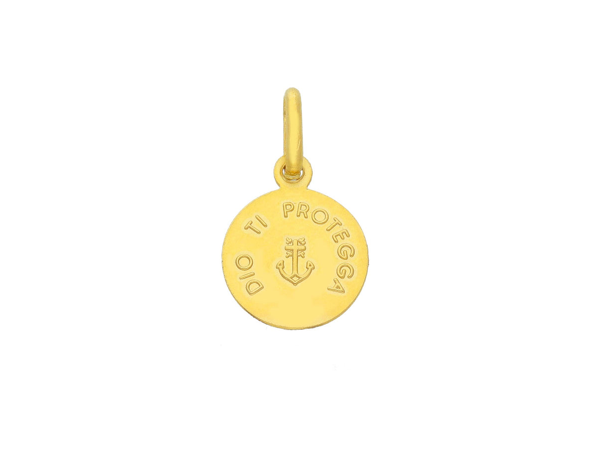 Christ medal in 18kt yellow gold mm. 11