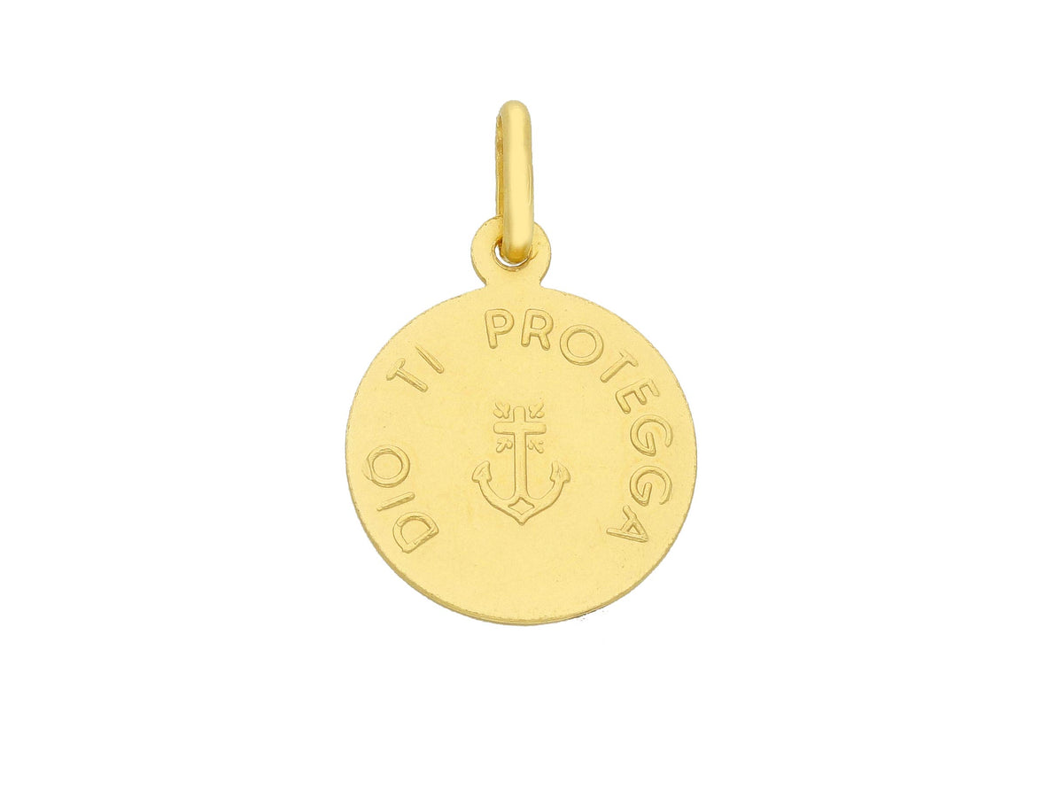 Christ medal in 18kt yellow gold mm. 15