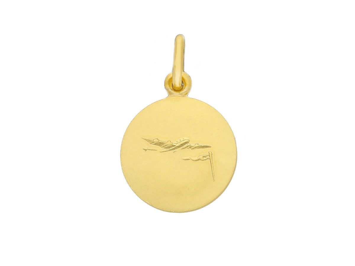 Madonna of Loreto medal in 18kt yellow gold mm. 15