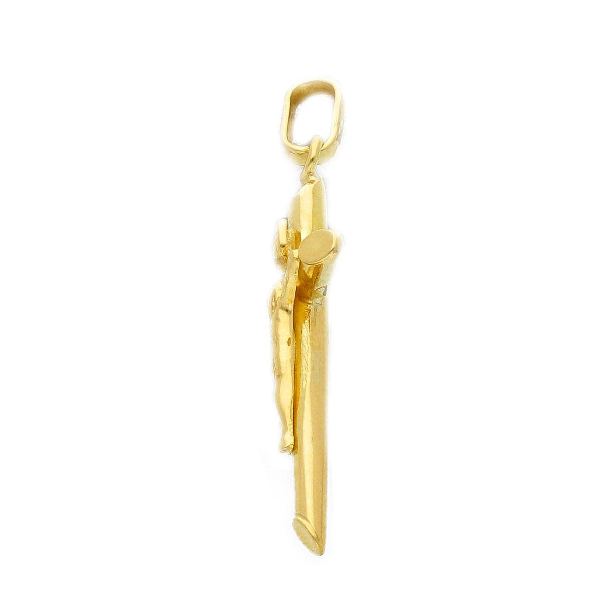 Cross with Christ in 18kt Yellow Gold