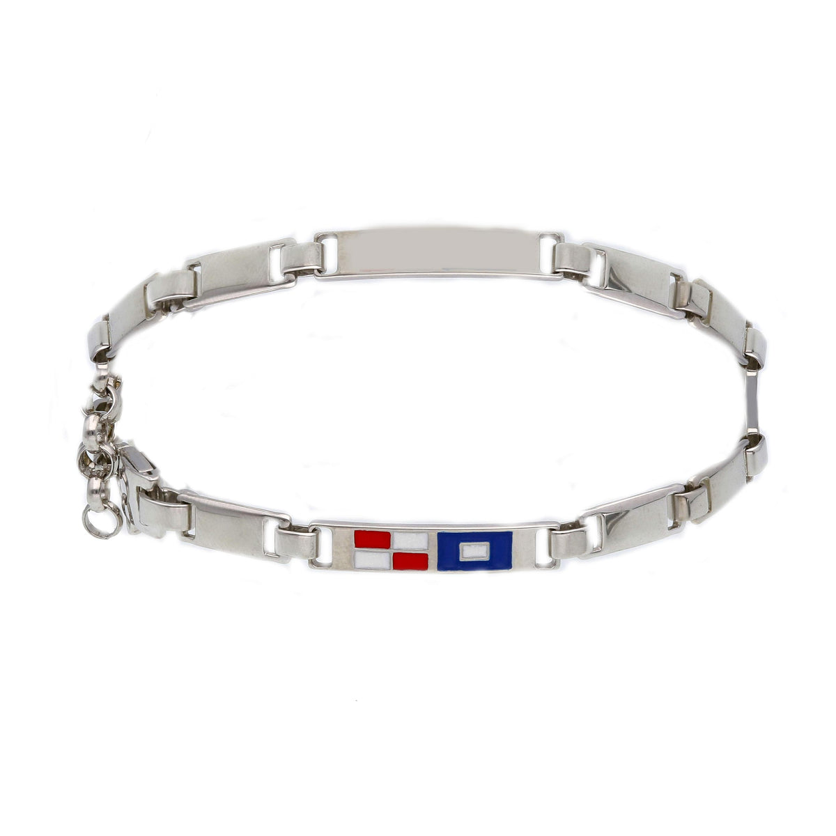 Maiocchi Silver Bracciale Argento con Bandierine