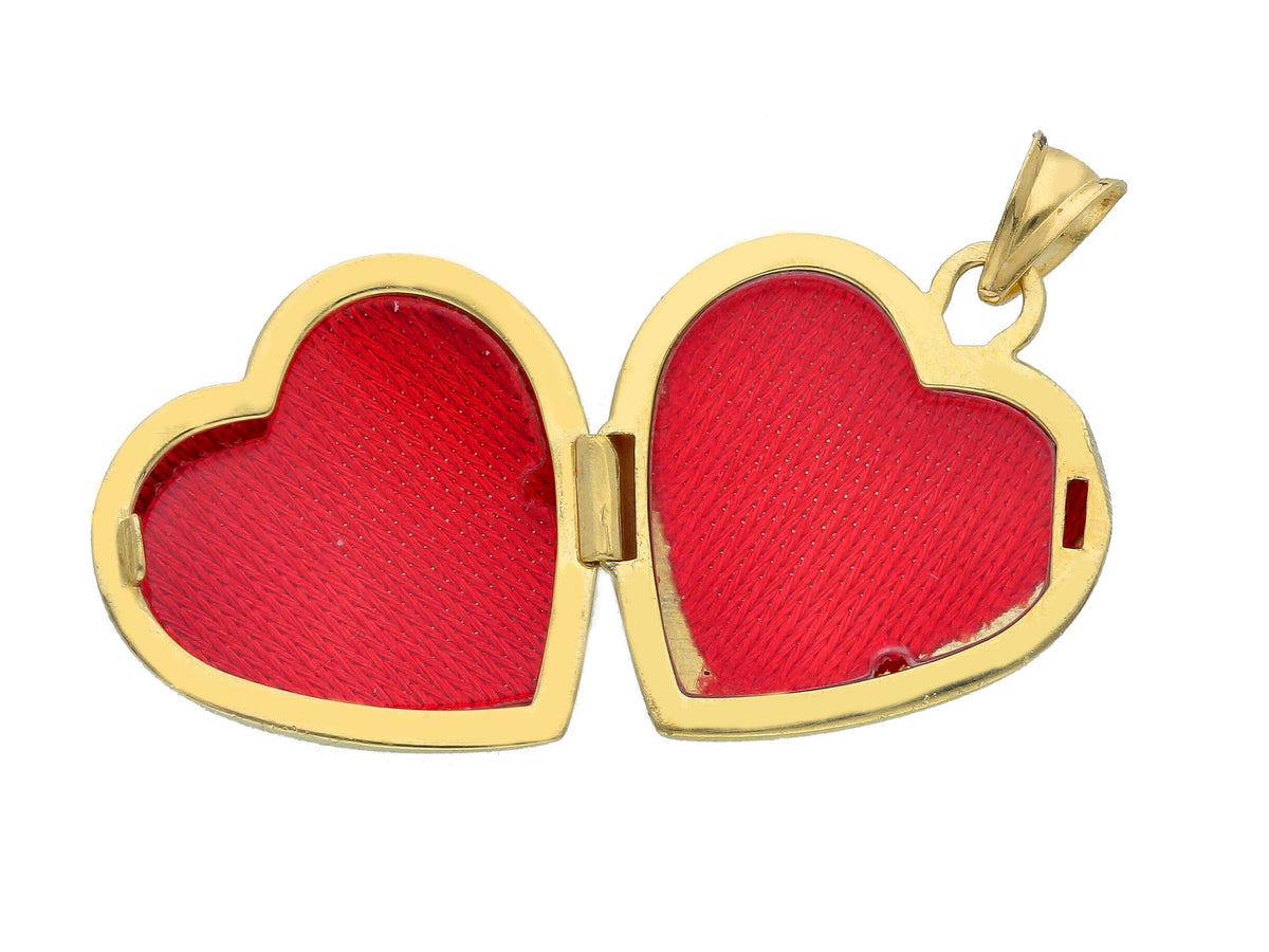 Round Photo Pendant in 18k Yellow Gold