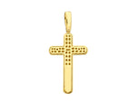 Croce con Cristo in Oro Giallo e Bianco 18kt