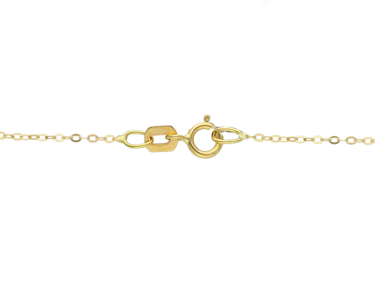 Maiocchi Gold Necklace in 18kt Yellow and White Gold and 3 Hearts